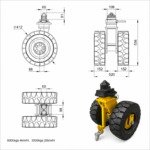 Double Caster Wheel - Drawing