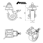 4.5T Caster Drawing
